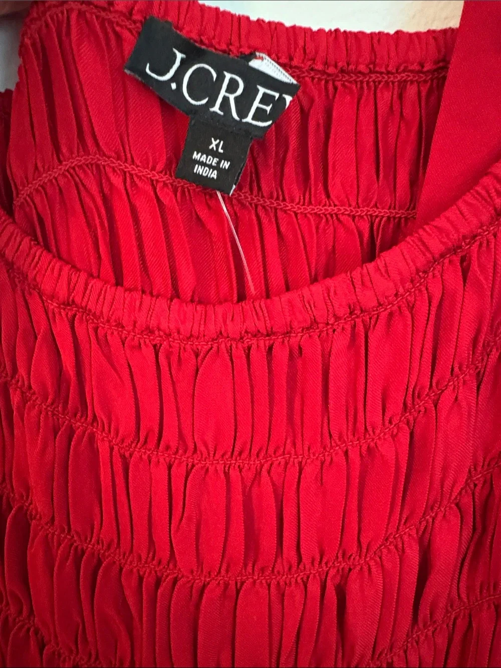J. Crew Red Maxi Smocked Sundress - Picture 4 of 9
